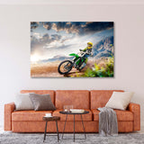 Motorcycle Racer in Action Canvas Print SKU 10798