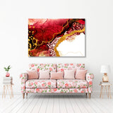 Abstract Painting With Golden Curls Canvas Print SKU 10220