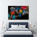 Colorful Inks and Black Background Canvas Print SKU 10244