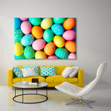 Colorful Background Easter Eggs Canvas Print SKU 10576