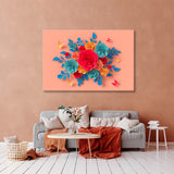 Colorful 3d Rose Bouquet Canvas Print SKU 10352