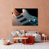 Electric Guitar White Canvas Print SKU 10549