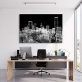 City Buildings Project 3d Canvas Print SKU 10431