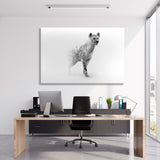 African Hyena Black and White Canvas Print SKU 10321