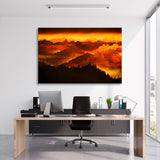 Abstract Mountains at Sunset Canvas Print SKU 10320