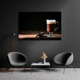 Cup of Сoffee on a Dark Background Canvas Print SKU 10695