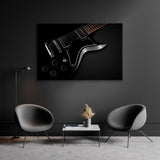 Electric Guitar on Black Background Canvas Print SKU 10516