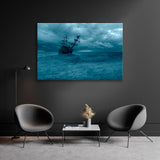 Old Ship in the Stormy Sea Canvas Print SKU 10770