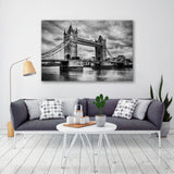 Tower Bridge in London Black and White Canvas Print SKU 10390