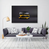 Black Burger with Cheese Canvas Print SKU 10742