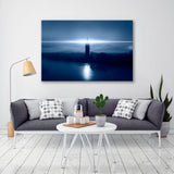 Beautiful Night Landscape with Lighthouse Canvas Print SKU 10771