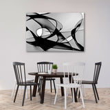 Abstract  Black and White Drawing Canvas Print SKU 10381