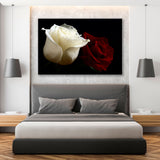 Red and White Roses Canvas Print SKU 10365