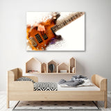 Abstract Colorful Guitar Canvas Print SKU 10515