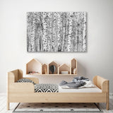 Birch Forest Black & White Canvas Print SKU 10469