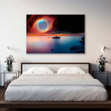 Night Sky and Sea with Stones Canvas Print SKU 10780