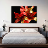 Red Lilies with Golden Tones Canvas Print SKU 10879