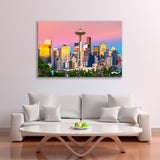 Seattle Evening Washington Canvas Print SKU 10670