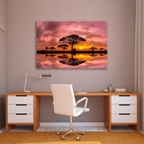 Tree at Sunset in Africa Canvas Print SKU 10775