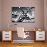 Historic Airplane Black White Canvas Print SKU 10519