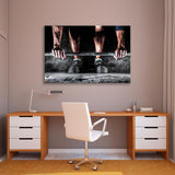 Weightlifter with a Вarbell Canvas Print SKU 10846