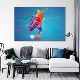 Abstract Soccer Рlayer Canvas Print SKU 10885