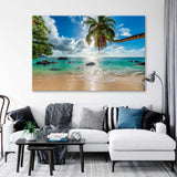 Coconut Trees on Paradise Island Canvas Print SKU 10916