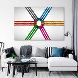 Colored Bound Ropes Canvas Print SKU 10870