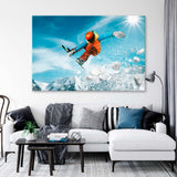 Snowboarder in Jump Canvas Print SKU 10840