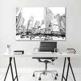 Times Square Illustration Canvas Print SKU 10614