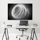 Abstract Coil in Black and White Canvas Print SKU 10727