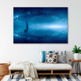 Sailing Yacht under the Starry Sky Canvas Print SKU 10772