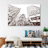 New York City Street Sketch Canvas Print SKU 10615