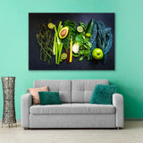 Green Vegetables and Fruits Canvas Print SKU 10694