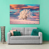 Snow Сovered Тree on a Winter Day Canvas Print SKU 10634