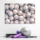 Baseball Balls Background Canvas Print SKU 10821