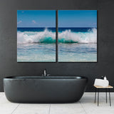 Wave with White Foam Canvas Print SKU 10915