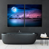 Moon on the Seascape Canvas Print SKU 10162