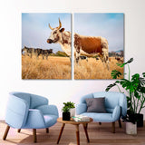 Cow in the Field Canvas Print SKU 10154