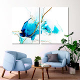 Soft Blue and Gold Canvas Print SKU 10198