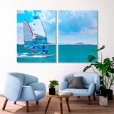 Windsurfing on the Waves Canvas Print SKU 10756