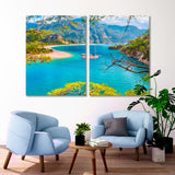 Blue Lagoon and Oludeniz Beach Turkey Canvas Print SKU 10785