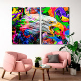 Eagle Head Graffiti Canvas Print SKU 10327