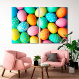 Colorful Background Easter Eggs Canvas Print SKU 10576