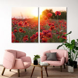 Poppy Field at Sunset Canvas Print SKU 10104