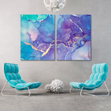 Abstract Interweaving of Blue and Gold Canvas Print SKU 10226