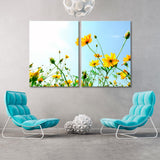 Yellow Flowers and Blue Sky Canvas Print SKU 10731