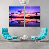 Sunset on the Tropical Island Canvas Print SKU 10403