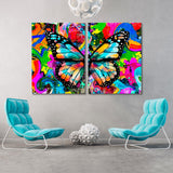 Abstract Colorful Butterflies Canvas Print SKU 10300