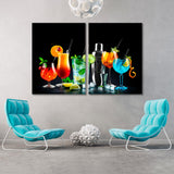 Multicolored Cocktails Canvas Print SKU 10553